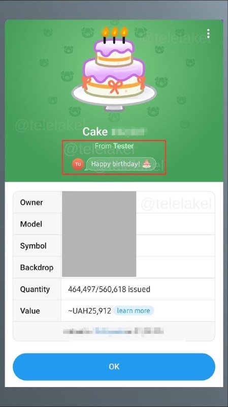 В Telegram Beta для Android 12.10.0 (7019) замечены упоминания комментариев к NFT-подаркам.